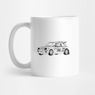 Peugeot 205 Black Outline Mug